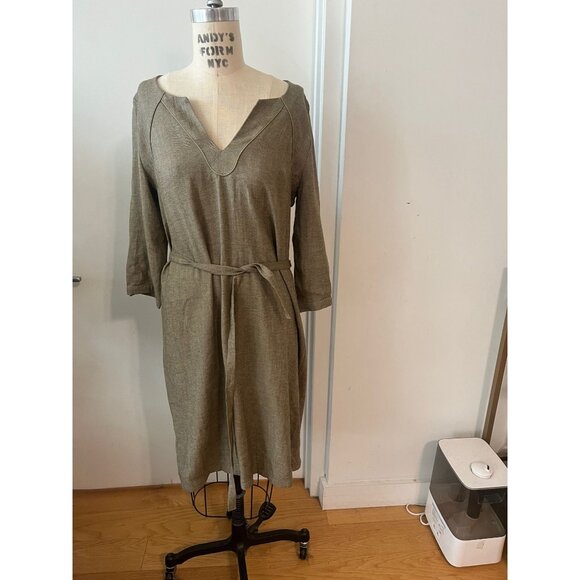 ANNE WILLI PARIS Linen/Wool Blend Tunic Dress Size 4 - Picture 1 of 10